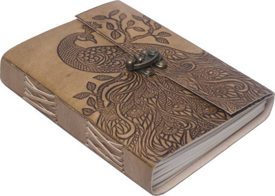 DI-KRAFT Handmade Leather Dairy A5 Diary Unruled 200 Pages(Brown)