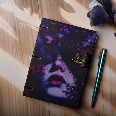 NIZAM HANDICRAFT Beautiful girl Printed Diary Notebook With Lock Clasp For Gift/Office A5 Diary 200 200 Pages(Multicolor)