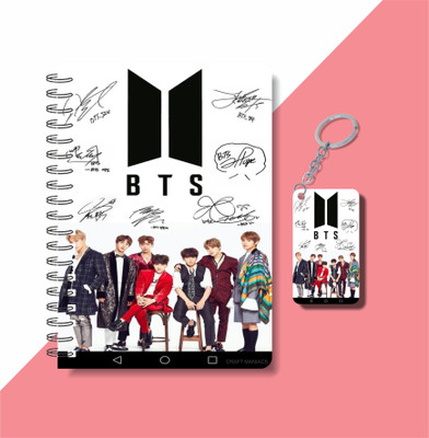 craft maniacs BTS 2023 DIARY + KEYCHAIN A5 Notebook RULED 160 Pages(BTS DIARY & KEYCHAIN)