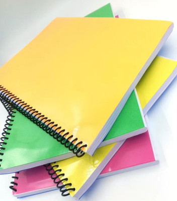 SPT 100 A4 Notebook Ruled 200 Pages(Multi colour pack of 4, Pack of 4)