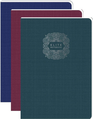 Pragya Executive -B5-Centrelly Sewn Notebook Single Ruled,3 Notebook B5 Notebook Single Ruled 120 Pages(Blue, Green, Maroon, Pack of 3)