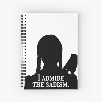 sabali Wednesday 2025 A5 Notebook Ruled 160 Pages(White)