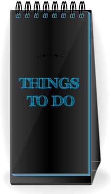 Nourish Desktop Standing Things To Do List Blue Regular Planner/Organizer Ruled 50 Pages(Blue)