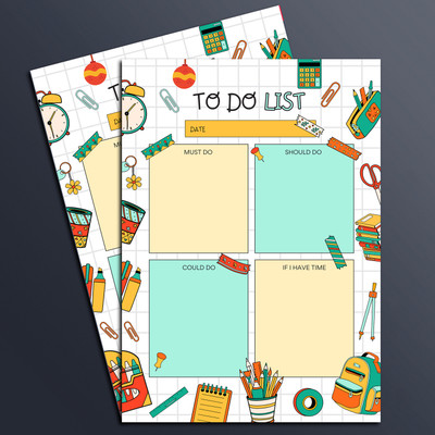 Sakuya To-Do Planner Set A4 Planner Unruled 100 Pages(Multicolor, Pack of 2)