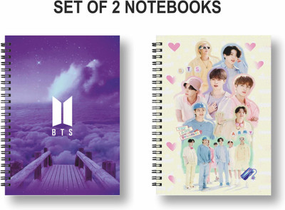 3DS Notebook A5 Diary Ruled 144 Pages(Yellow, Pack of 2)