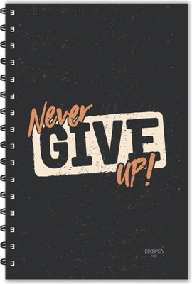 ESCAPER Never Give Up A5 Diary Ruled 160 Pages(Multicolor)