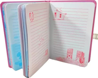 MAVB Unicorn Lock Diary with Pen | 3-Digit Password Lock A5 Diary SINGLE 80 Pages(Pink)