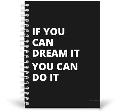 PurpleBees If You Can Dream It You Can Do It Quotes Diary Motivational Notebook | A5 Notebook Plain 150 Pages(Multicolor)