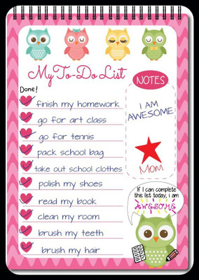 Nourish A5 Kids Owl Planner_DRY A5 Planner Ruled 75 Pages(Multicolor)