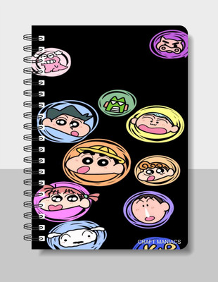 craft maniacs SHINCHAN DIARY 2025 A5 Notebook RULED 160 Pages(Multicolor)