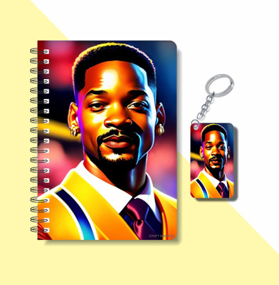 craft maniacs WILL SMITH 2023 DIARY & KEYCHAIN A5 Notebook RULED 120 Pages(Multicolor)