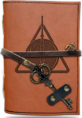 DI-KRAFT Handmade Classic Design Printed A6 Diary Unruled 150 Pages(Brown 1)