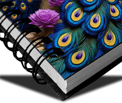 CreativePrintSolution Side Spiral bound A4 Notebook Single Line 200 Pages(Multicolor)