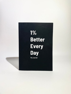Motivinfo 1%Better Book-size Journal Unruled 84 Pages(Black)