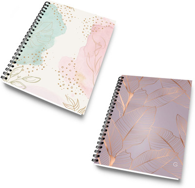 DI-KRAFT Diary Combo Pack | Printed Diary combo Pack | BTS New Collection A5 Diary Unruled 120 Pages(Multicolor and Light Brown, Pack of 2)