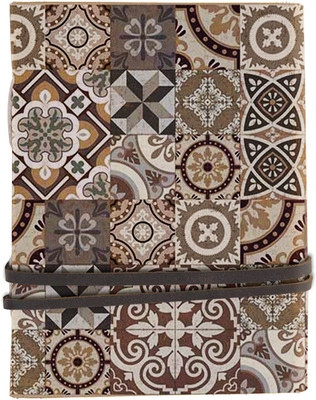 DI-KRAFT Printed Leather Journal with key lock pattern 4*6 inches 200 pages A6 Journal unruled 200 Pages(multicolor 07)