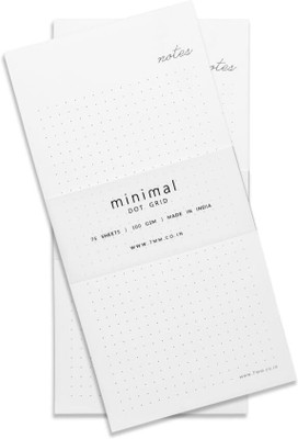 7mm Between the Lines Minimal Dot Grid Notepad | 75 Leaves | Tear off Sheets Assorted Organizer Dotted 75 Pages(Dot Grid, Pack of 2)