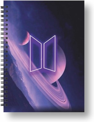 3DS Notebook A5 Diary Ruled 144 Pages(Pink, Purple)