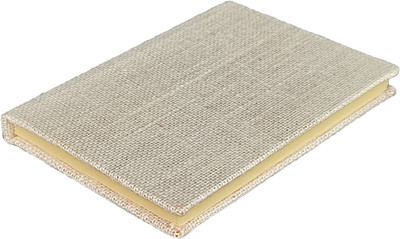 eShilp Handmade Journal Jute Fabric Cover B6 Diary Unruled 90 Pages(Off white)