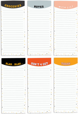 Inkdotpot Notepad Regular Note Pad Unruled 6 Pages(Multicolor, Pack of 6)