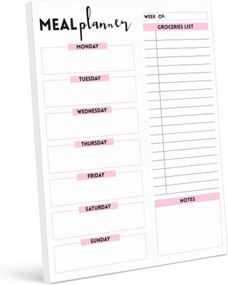 Inkdotpot Meal Planner Regular Planner Unruled 54 Pages(White)