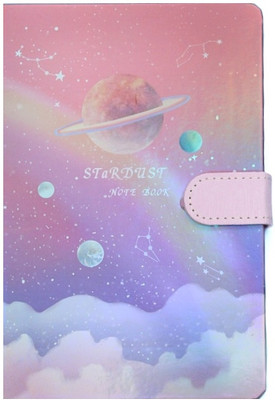 The Procure Store Star Dust A5 Notebook Ruled 112 Pages(Pink)