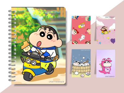 craft maniacs SHINCHAN 2023 NOTEBOOK COLLECTION A5 Diary RULED 160 Pages(White)