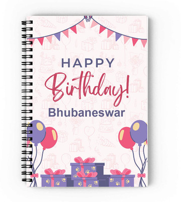 GIFTUATION Bhubaneswar Happy Birthday Notebook / Gift for Birthday A5 Diary Unruled 140 Pages(Red)