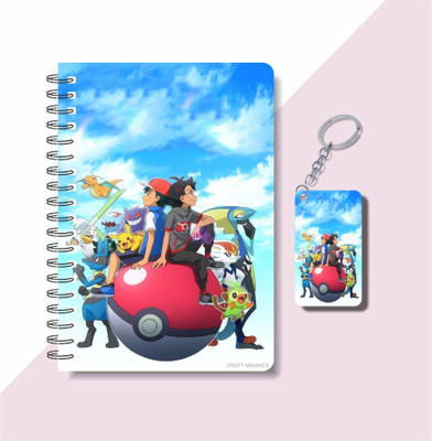 craft maniacs POKEMON 2023 NOTEBOOK COLLECTION A5 Notebook RULED 160 Pages(White)
