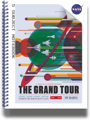 ANUPAM Nasa 5 Subject Spiral Notebook - 70 GSM Plain Paper Regular Notebook - Pages 200 - Ideal for Profesionals & Students 200 Pages(Multicolor)