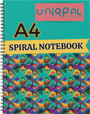 UNIQPAL SET OF 1 A4 Notebook RULED /LINE 200 Pages(Multicolor)