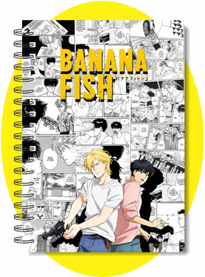 craft maniacs BANANA FISH COLLECTION A5 Notebook RULED 160 Pages(Multicolor)