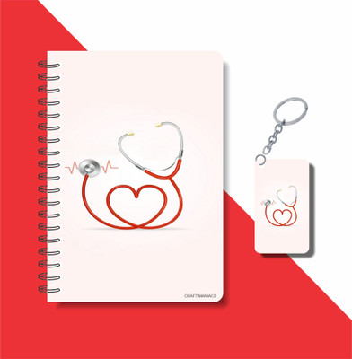 craft maniacs 2023 DOCTOR DIARY + KEYCHAIN A5 Notebook RULED 160 Pages(Multicolor)