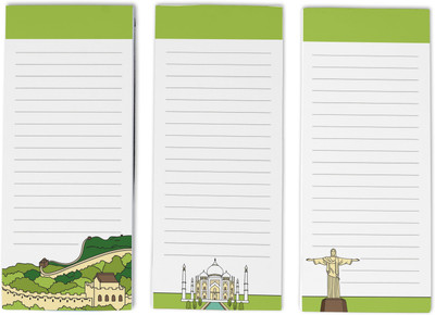 Inkdotpot To-Do List Notepads Regular Note Pad Unruled 150 Pages(Light Green, Pack of 3)