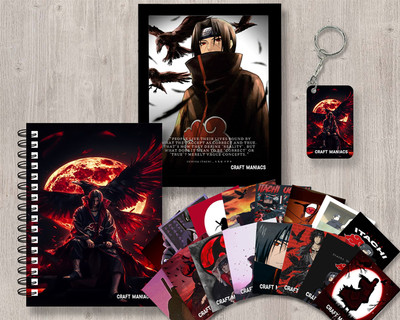 craft maniacs ITACHI UCHIHA GIFTING COMBO A5 Organizer RULED 120 Pages(Black)