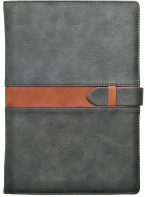 ANUPAM Posh A5 Ruled Journal Notebook 80Gsm Lined Notebook Leather Textured PU Cover A5 Diary Sliding Loop Closure with Pen Loop for Notes Taking & Writing in School & Office 192 Pages(Grey) ANUPAM Posh A5 Ruled Journal Notebook 80Gsm Lined Notebook Leather Textured PU Cover A5 Diary Sliding Loop Closure with Pen Loop for Notes Taking & Writing in School & Office 192 Pages(Grey)
