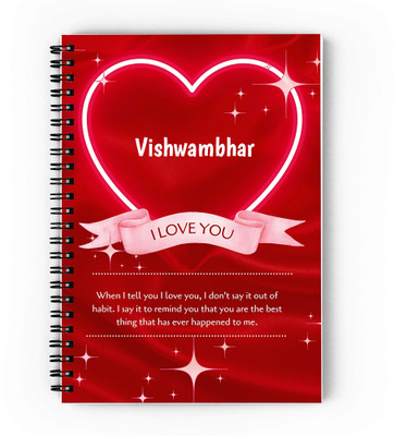 GIFTUATION Love Vishwambhar /spiral diary & gift for couples A5 Diary Unruled 140 Pages(Red)