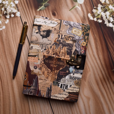 NIZAM HANDICRAFT Maraudres Printed Diary Notebook With Lock Clasp For Gift/Office A5 Diary 200 200 Pages(Multicolor)