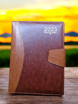 LIFECARD DIARY NOTEBOOK A5 Planner DIARY notpad 365 Pages(Brown)