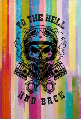 MOTOCUPID To The Hell And Back A5 Notebook plain 160 Pages(Multicolor)