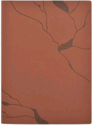 Pia Creations Veined Marbled Crackle Pattern Cover A5 Journal Single Line Rulled 192 Pages(Brown)