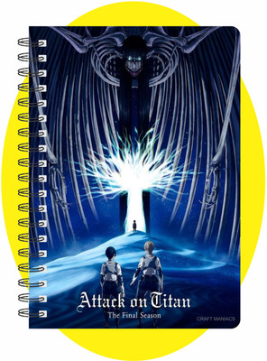 craft maniacs ATTACK ON TITANS COLLECTION A5 Notebook RULED 160 Pages(Multicolor)