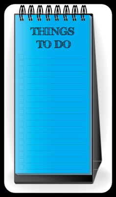 Nourish Desktop Standing Things To Do List Blue_DRY Regular Planner/Organizer Ruled 50 Pages(Blue)