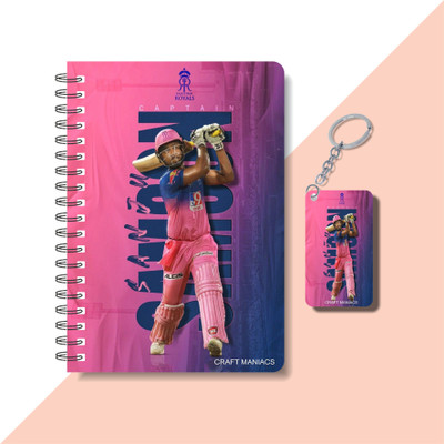 craft maniacs CRICKET 2024 NOTEBOOK COLLECTION A5 Diary RULED 160 Pages(Grey)