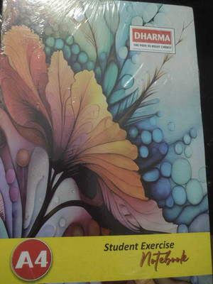 Dharma Register A4 Notebook rulled 160 Pages(White, Pack of 8)