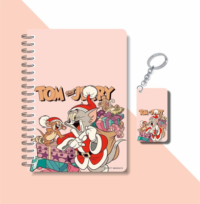 craft maniacs TOM & JERRY A5 Notebook RULED 160 Pages(Red)