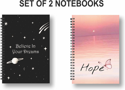 ROT RIX combo of 2 Notebooks A5 Diary Ruled 144 Pages(Multicolor, Pack of 2)