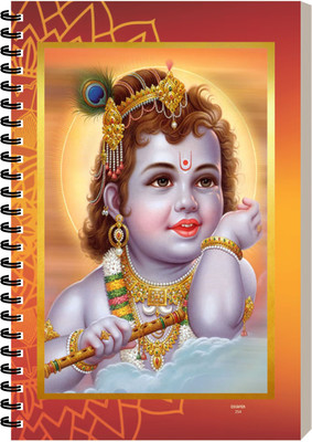 ESCAPER Krishna cute stationery item Diary, Spiral Notebook, Notepad For Writing A5 Diary Ruled 160 Pages(Krishna Design 8)
