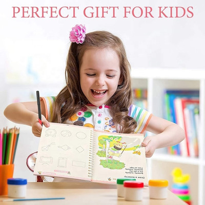LookTook � Magic Sank Book For Kids Practical Reusable Simple (4 Books,10 Refill,1 Grip) Pen Gift Set(Ink Color - Multicolor)