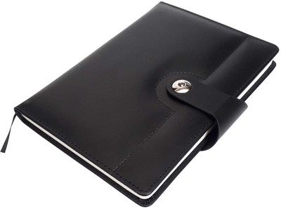 Abstract Collection Designer Diary A5 Notebook Single Rule 204 Pages(Black)